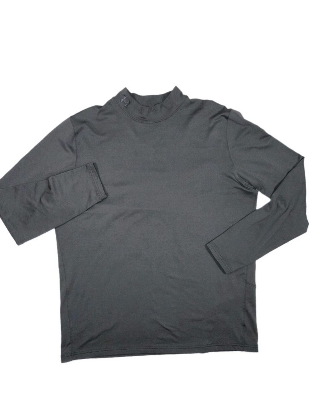 Under Armour ColdGear Mock Long Sleeve Mens Shirt Size 2XL Gray Logo Sporty